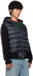 Moncler Navy Hooded Down Jacket