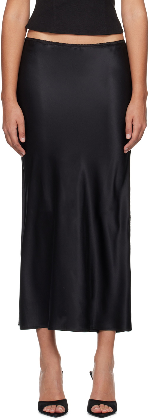 Reformation Black Layla Maxi Skirt