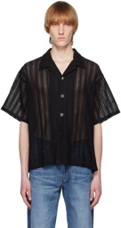 JieDa Black Semi-Sheer Shirt