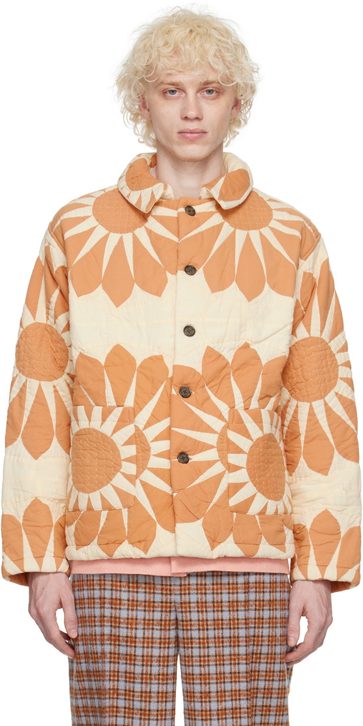 Bode Orange Floral Jacket Bode