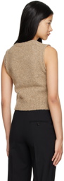 Helmut Lang Taupe Cropped Vest