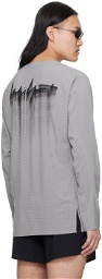 Y-3 Gray Printed Long Sleeve T-Shirt