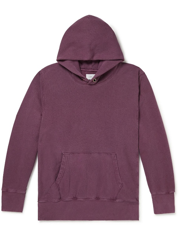 Photo: Les Tien - Garment-Dyed Cotton-Jersey Hoodie - Purple