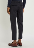 Raith Tapered-leg Woven Trousers Navy