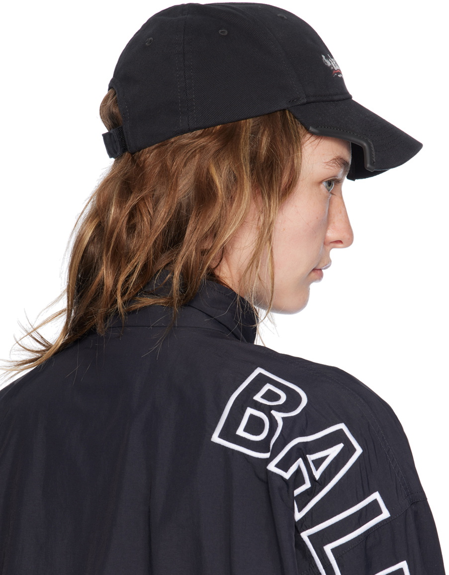 Balenciaga Black Political Stencil Cap Balenciaga