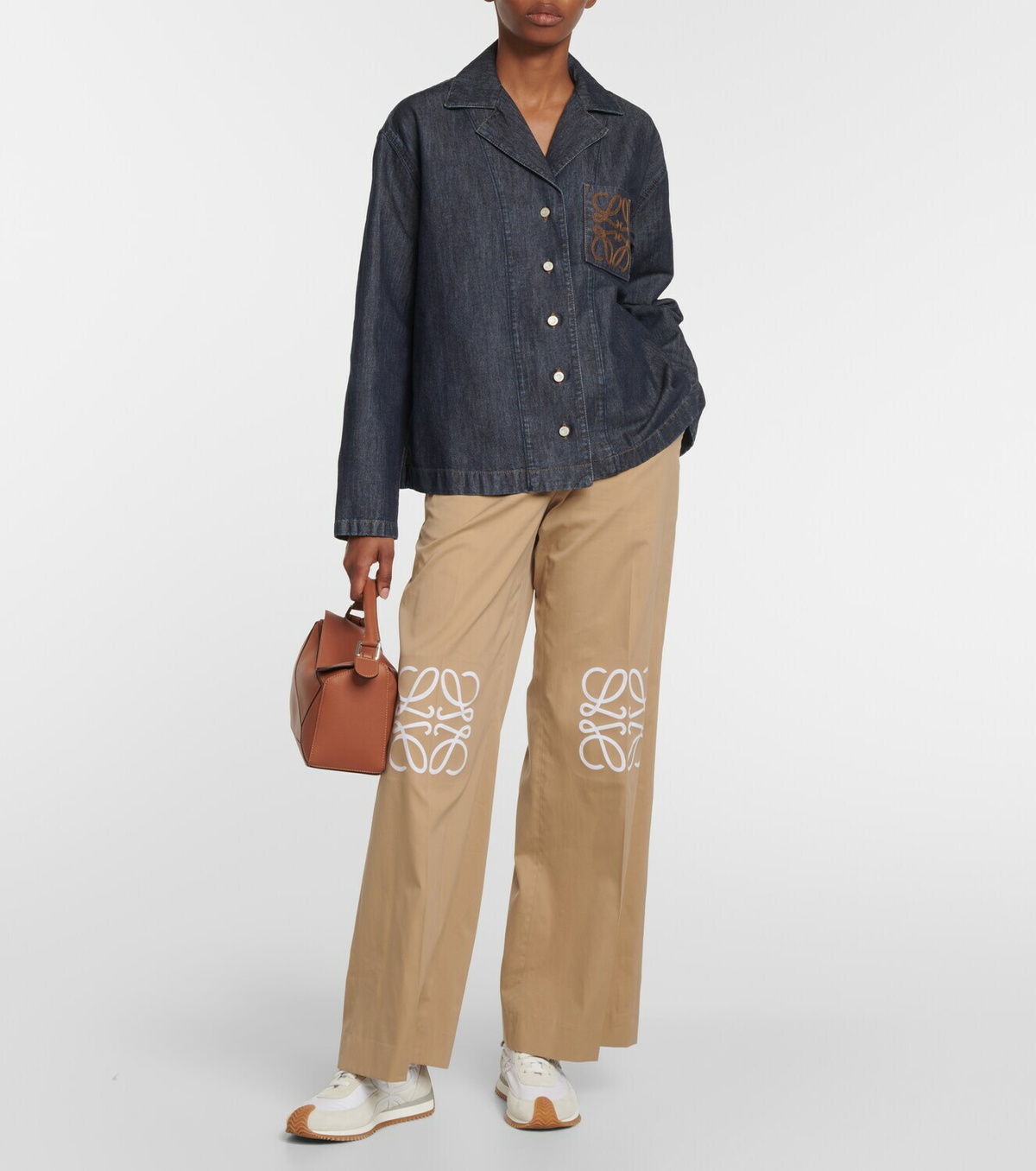 Loewe Anagram embroidered denim shirt Loewe