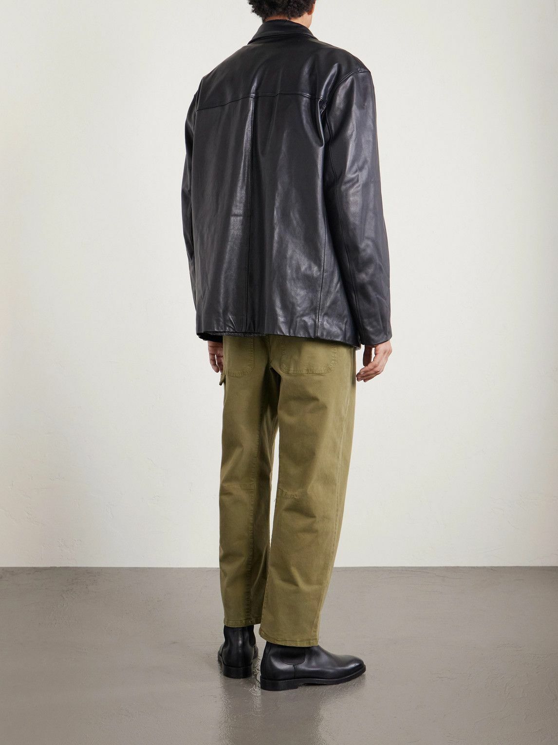 Nili Lotan - Carpenter Straight-Leg Cropped Cotton-Blend Twill Trousers - Green