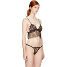 Fleur du Mal Black Rose Lace Cami Bralette