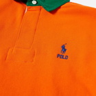 Polo Ralph Lauren Men's Kangaroo Pocket Jersey Rugby Shirt in Sailing Orange