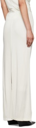 Helmut Lang Off-White Slit Maxi Skirt