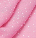 Lanvin - Polka-Dot Silk Pocket Square - Pink