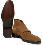 TOM FORD - Sutherland Suede Monk-Strap Boots - Brown