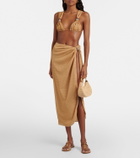 Oséree Lumière ring-detail beach cover-up