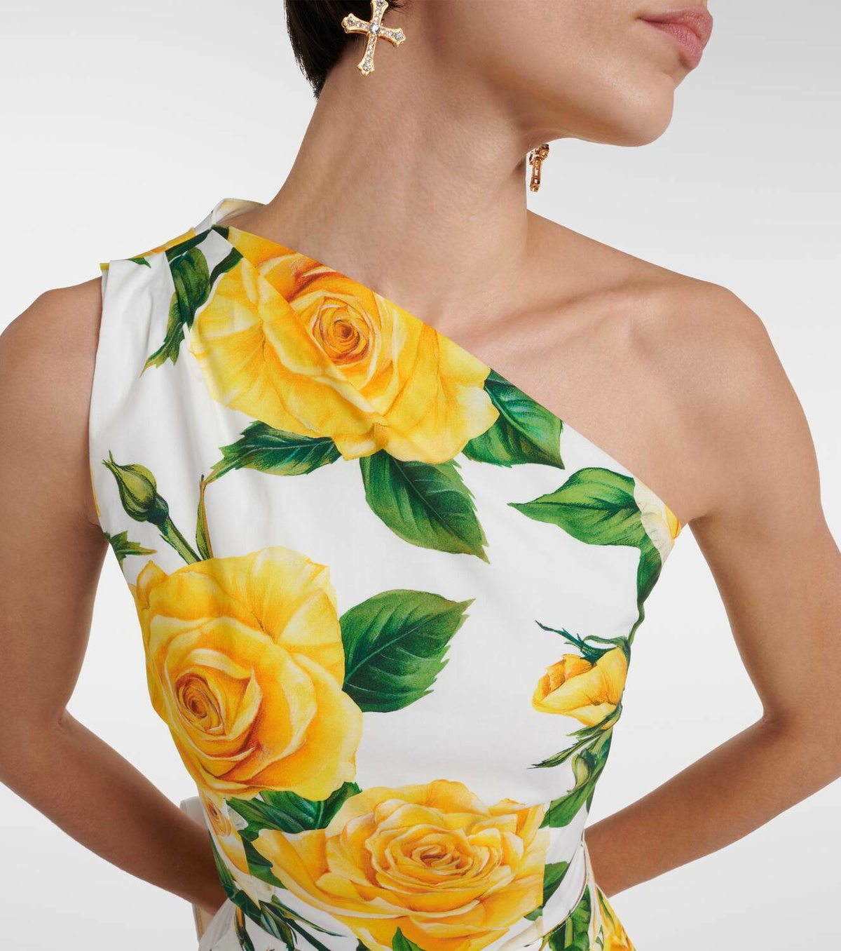 floral one shoulder top