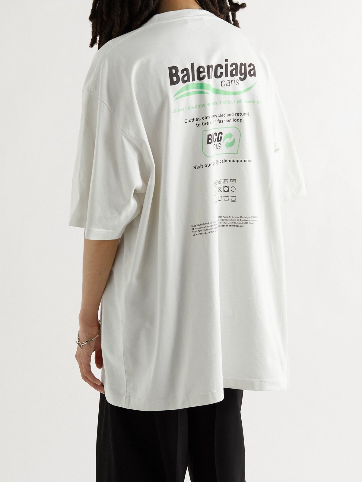 Balenciaga T-shirt Print Clothing In Bianco