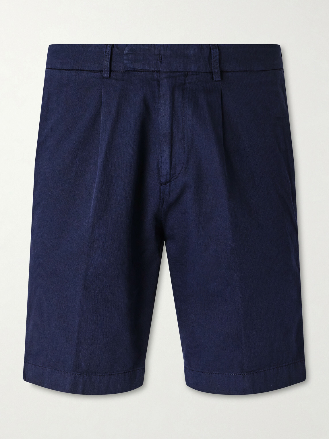 Boglioli - Straight-Leg Cotton-Blend Shorts - Blue
