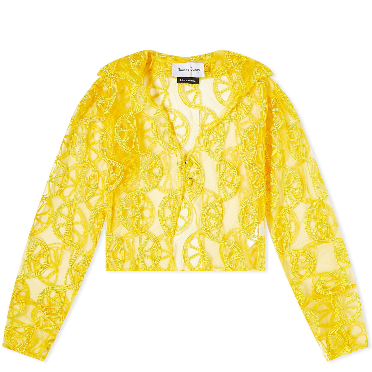 House Of Sunny Women's Casa Limon Embroidered Shirt in Limoncello House ...