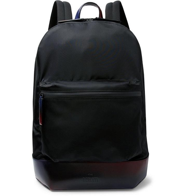 Photo: Berluti - Volume MM Venezia Leather-Trimmed Nylon Backpack - Black