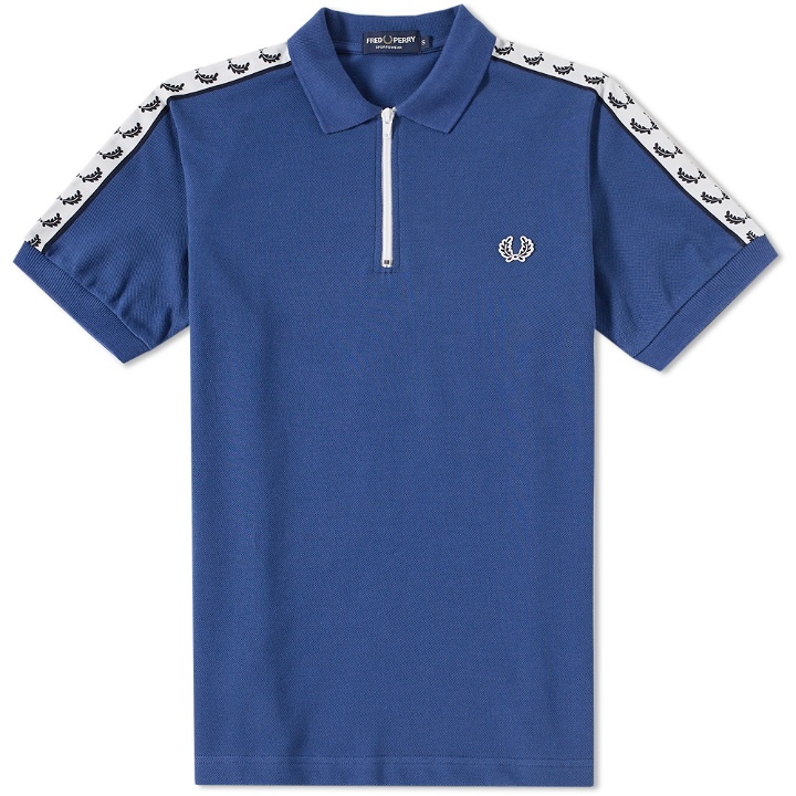 Photo: Fred Perry Taped Zip Neck Pique Polo