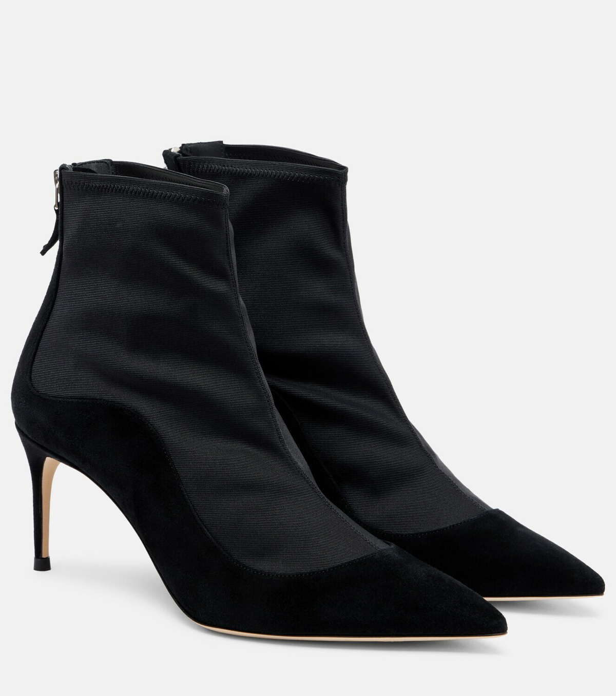 Malone Souliers Elisa 70 suede-trimmed ankle boots