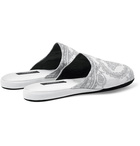 Versace - Logo-Jacquard Cotton Slippers - Gray