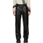 Kiko Kostadinov Black Leather Irene Trousers