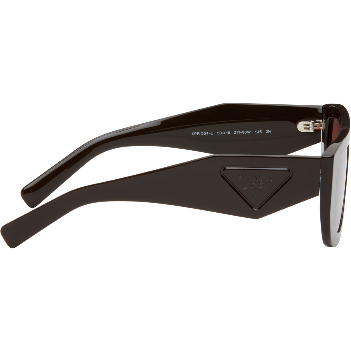 Prada Eyewear Brown Triangle Logo Sunglasses
