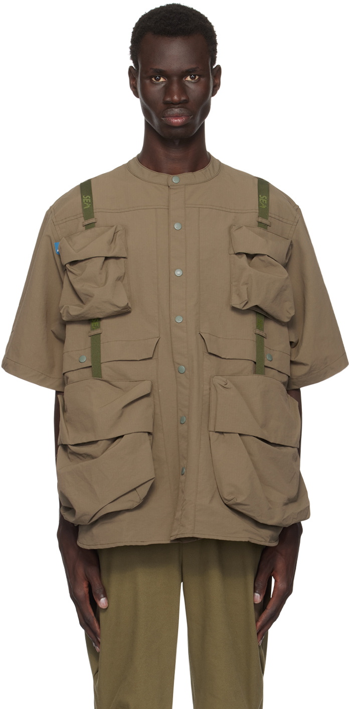 Archival Reinvent Khaki WIND AND SEA Edition Arc Military Bags Shirt