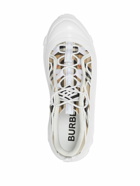 BURBERRY - Vintage Check Motif Leather Sneakers