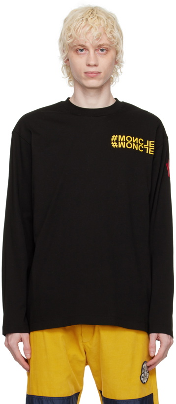 Photo: Moncler Grenoble Black Crewneck Long Sleeve T-Shirt