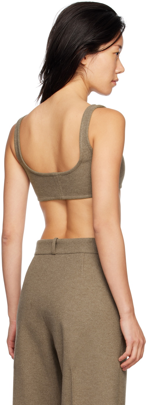 Yuzefi Taupe Scoop Tank Top