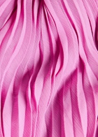 Solace London Britt Strapless Plissé and Crepe Maxi Dress Pink
