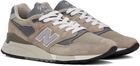 New Balance Gray Made In USA 998 Core Sneakers