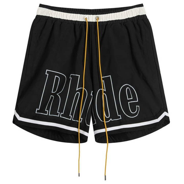 Photo: Rhude Men's Basketball Swim Shorts in Black
