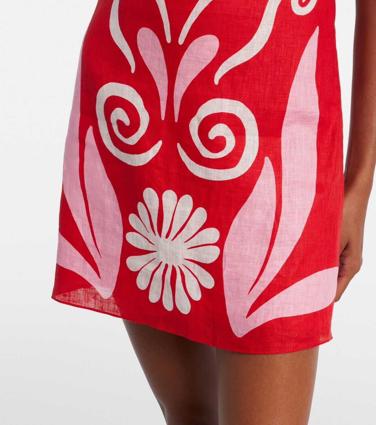 Cala de la Cruz Ancona printed linen minidress