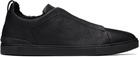 ZEGNA Black Triple Stitch™ Sneakers