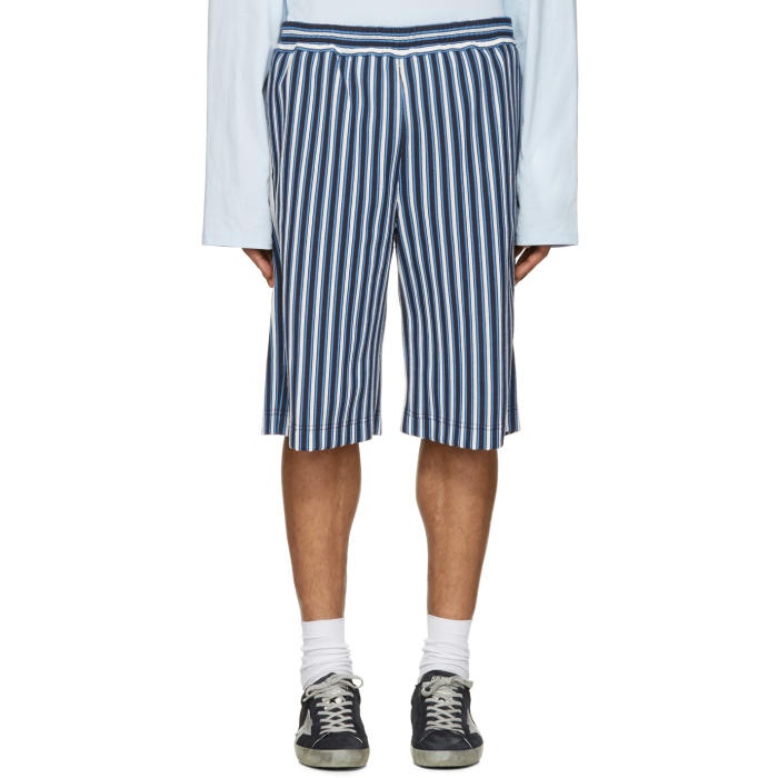Photo: MSGM Blue Striped Shorts