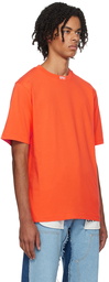 Heron Preston Orange Embroidered T-Shirt