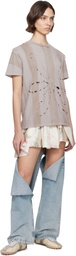 Collina Strada Purple & Brown Remnant Flower T-shirt