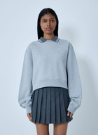 Miu Miu Logo Motif Fleece Sweatshirt
