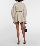Alaïa Flared wool-blend miniskirt