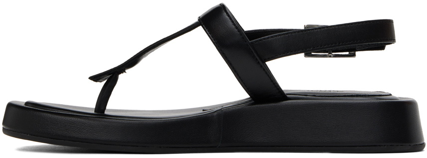 GIABORGHINI Black Lizette Sandals