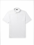 Zegna - Slim-Fit Linen Polo Shirt - White