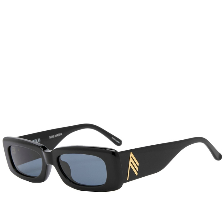 Photo: Linda Farrow Women's x The Attico Mini Marfa Sunglasses in Black/Gold/Grey