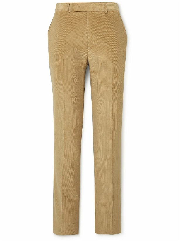 Photo: Kingsman - Straight-Leg Cotton and Cashmere-Blend Corduroy Suit Trousers - Brown