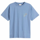Drôle de Monsieur Men's Esquisse Slogan T-shirt in Light Blue
