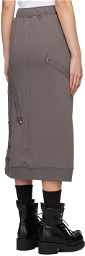 lesugiatelier Gray Adjustable Midi Skirt