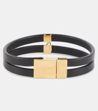 Saint Laurent Cassandre leather bracelet