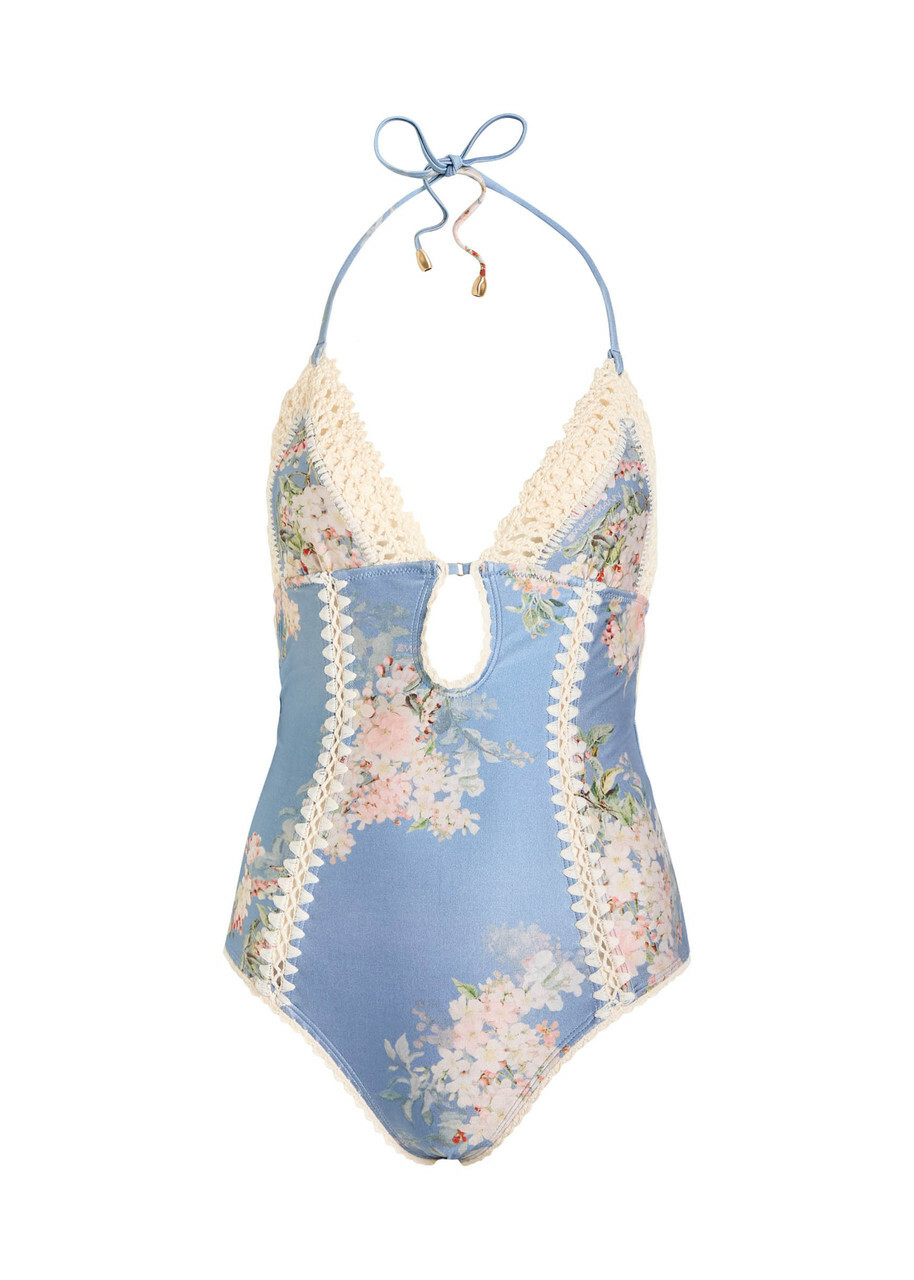 Zimmermann Tallow Waterfall ruffled swimsuit Zimmermann