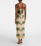 Johanna Ortiz Printed cotton and linen midi dress
